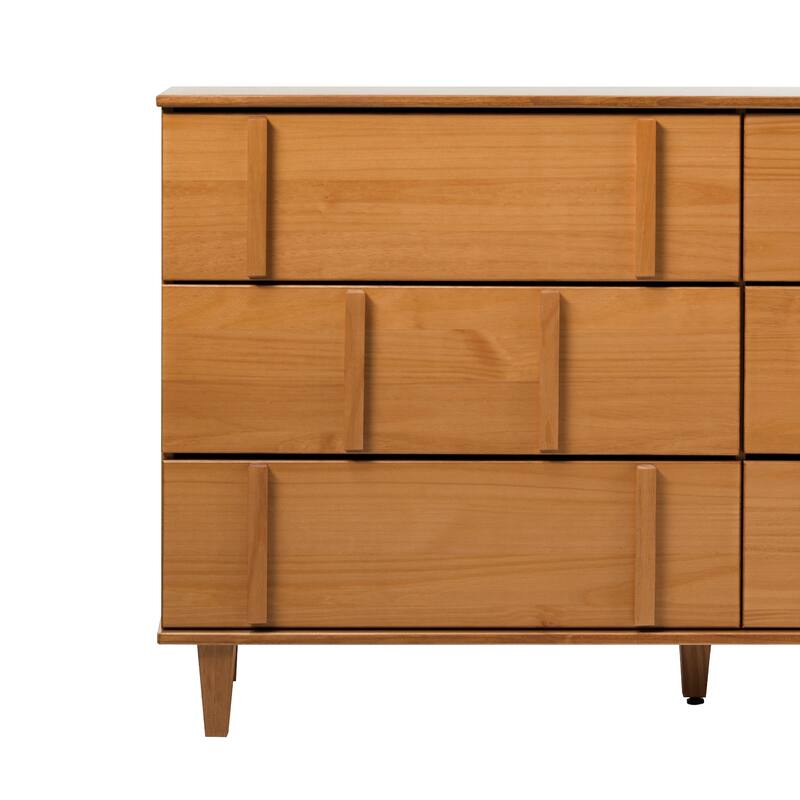 Middlebrook Mid-Century Modern Detailed Solid Wood Dresser