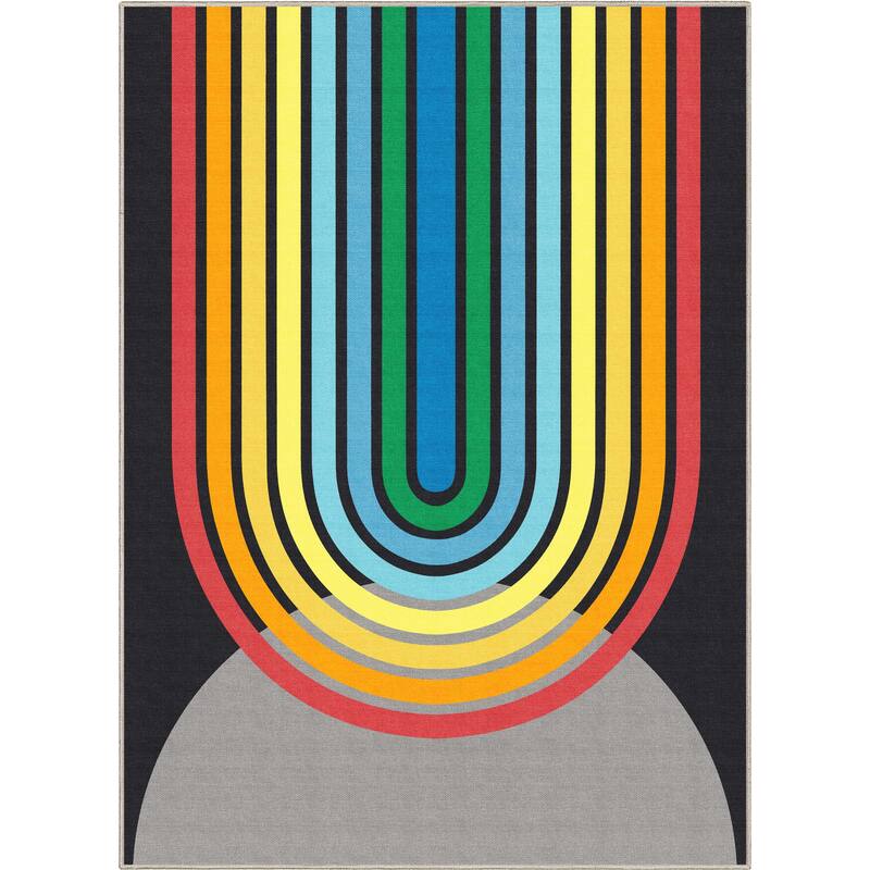 Well Woven Crayola Modern Geometric Stripes Dining Bedroom Playroom Rug