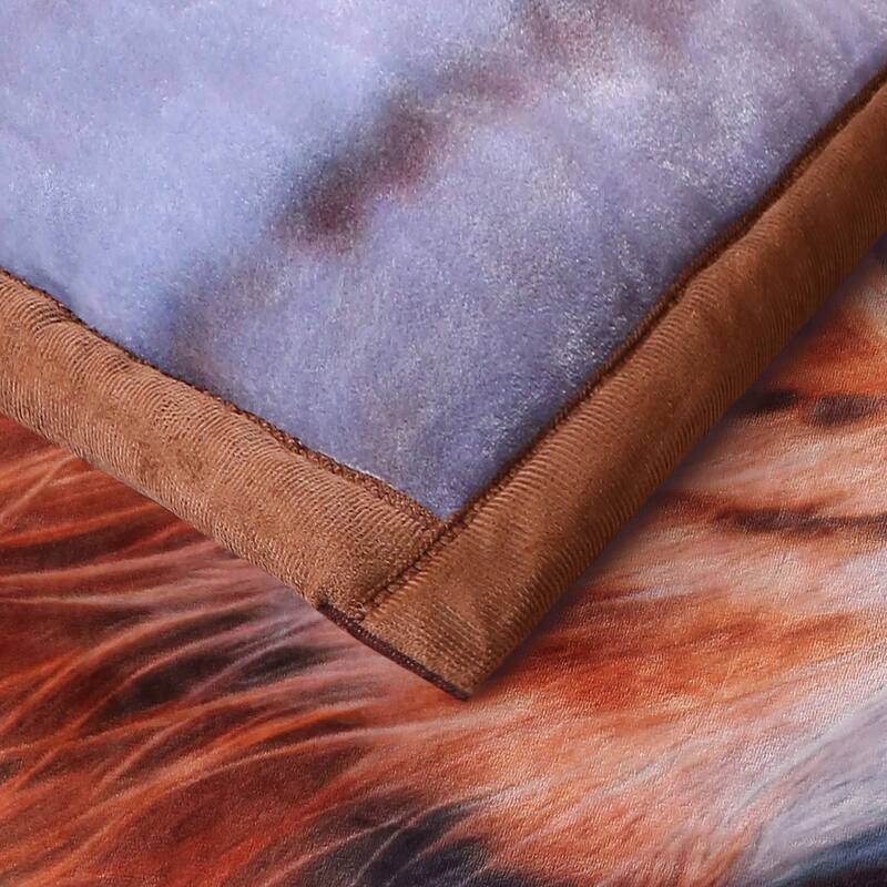 3 Ply Reversible Fleece Comforter for Winter 85"x93" 8lbs