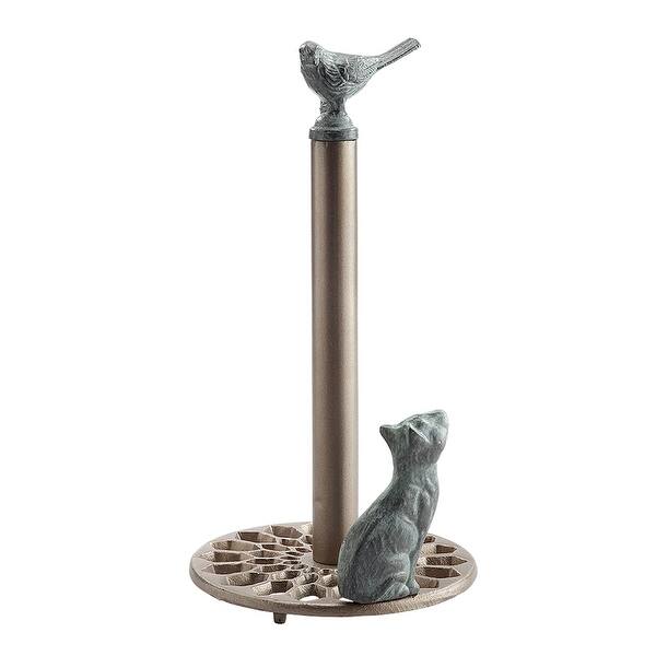 Shop Spi Home Cat And Bird Paper Towel Holder Cast Iron Verdigris