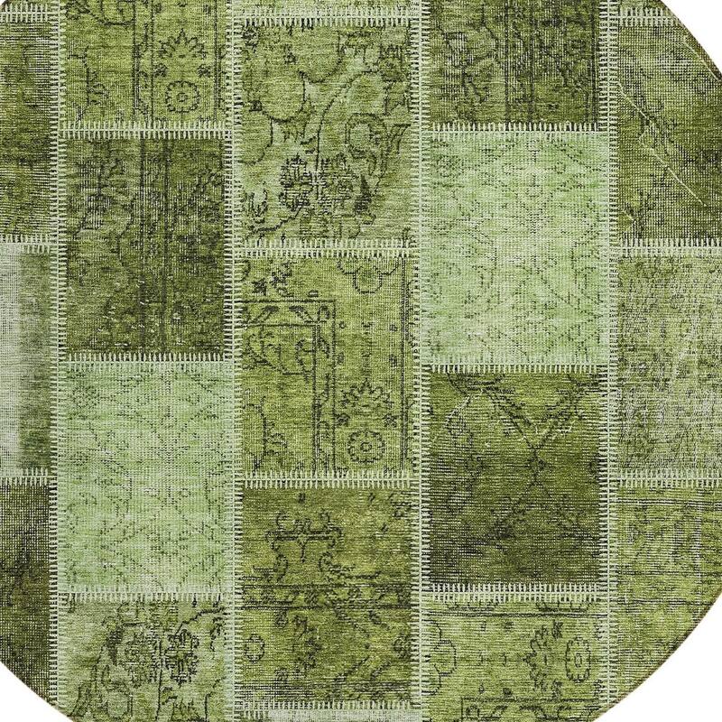 HomeRoots Patchwork Transitional Rectangle Outdoor Rug