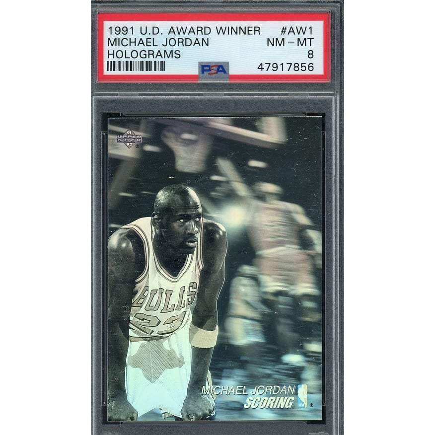 Michael Jordan 1991 Upper Deck MVP Award Winner Holograms Basketball Card #AW1 PSA 8 - 8'6" x 11'6"