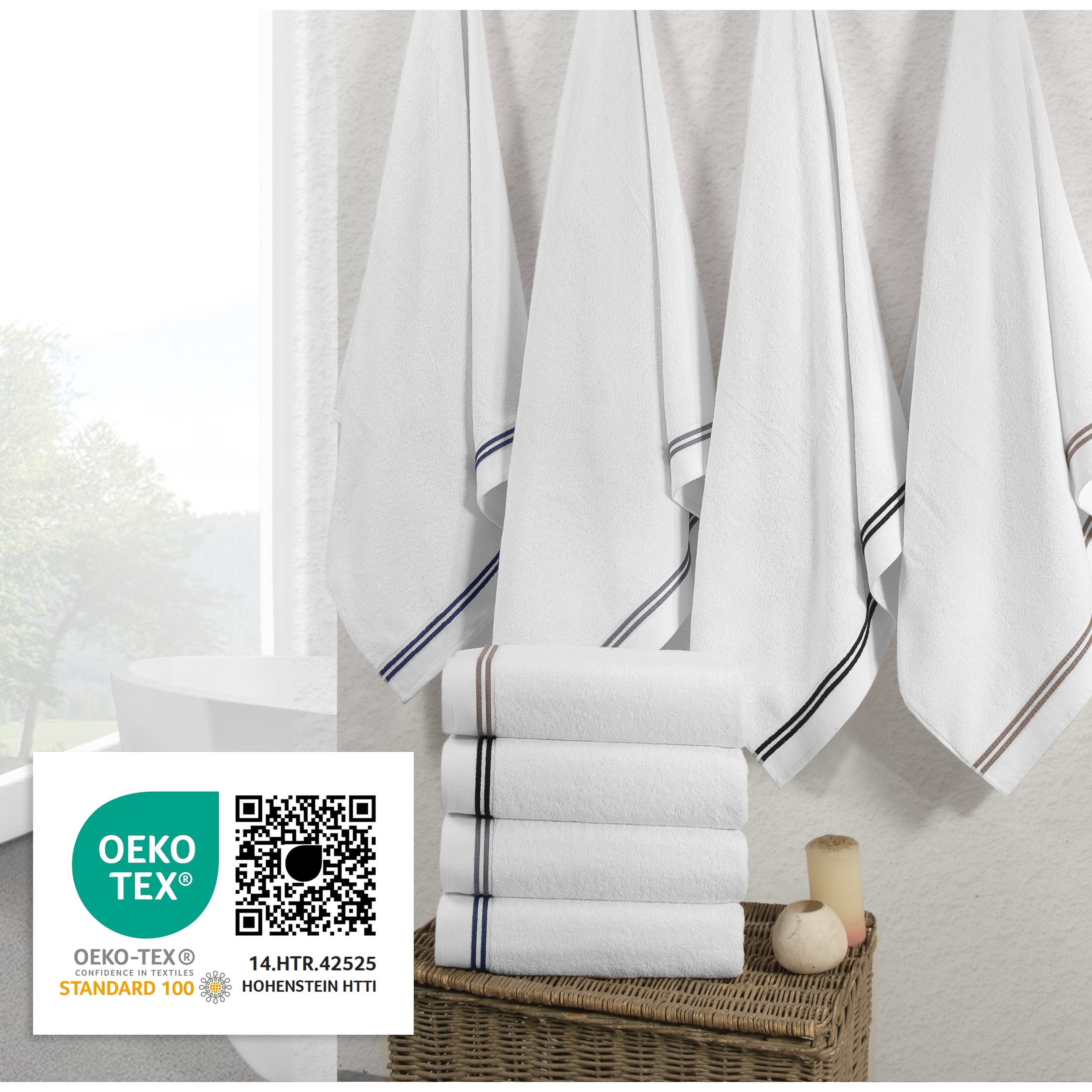 Chic Home 6-Piece Standard 100 Oeko-Tex Certified Towel Set - N/A