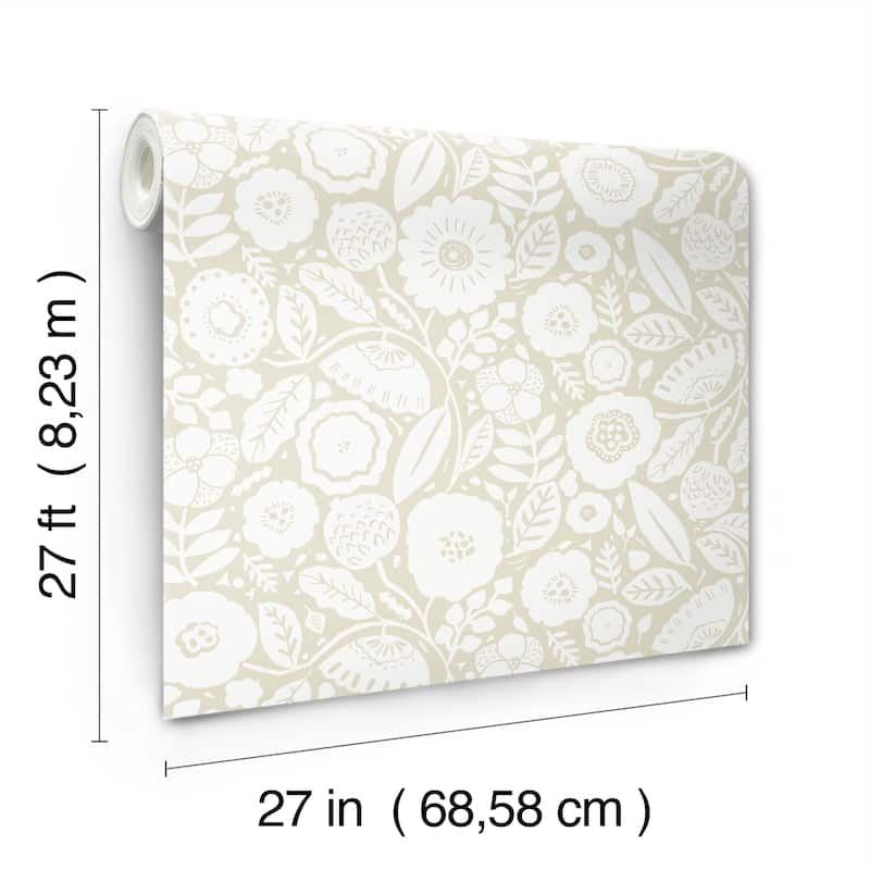 Romainville Camille Blossom 27 In W X 27 Ft L Wallpaper