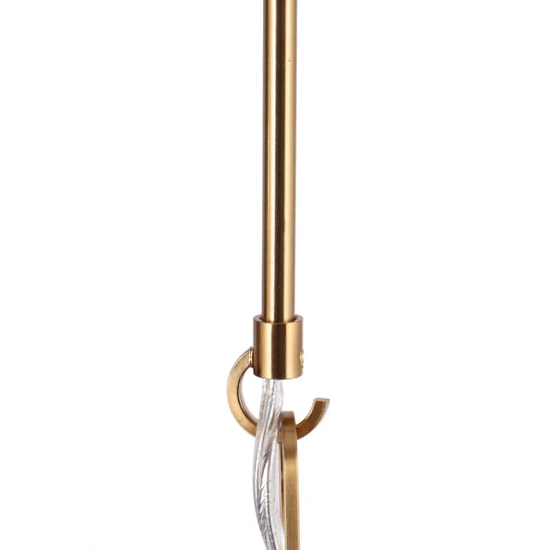 Modern 5-Light Linear Glass Chandelier Island Pendant Lighting for Dining Room - L 32.5" x W 5.1" x H 13"