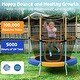preview thumbnail 7 of 7, 48" Toddler Trampoline with Safety Enclosure Net-Orange - 52" x 55.5" (Dia. x H)