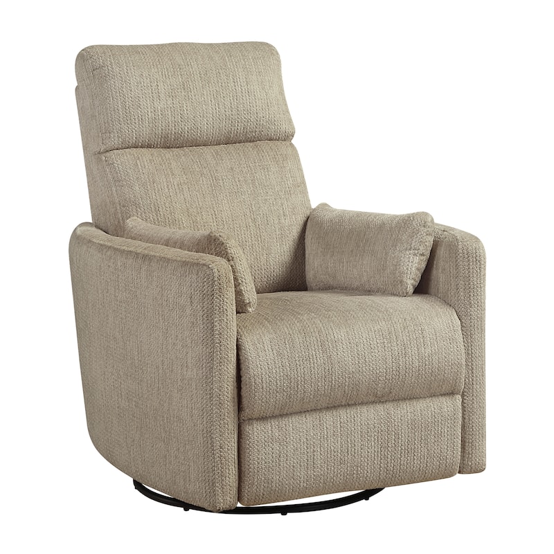 Abbeville 33" Microfiber Manual Swivel Glider Reclining Chair - Brown