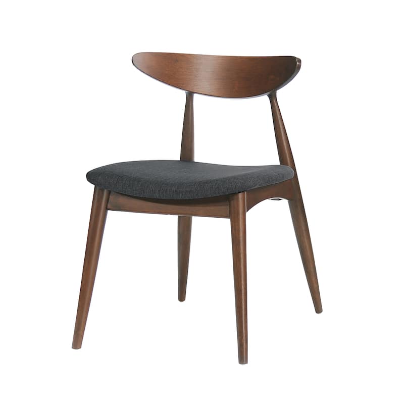 Fabric Dining Chairs Set of 2, Visitor Chair Living Room, Midcentury Modern Kitchen Side Comfy Chairs, Beige Padded Seating