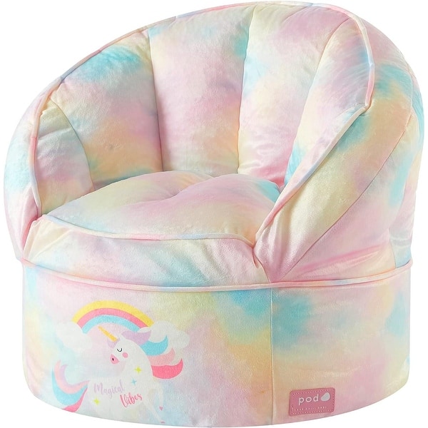 slide 2 of 5, Unicorn Round Bean Bag Chair for Kids