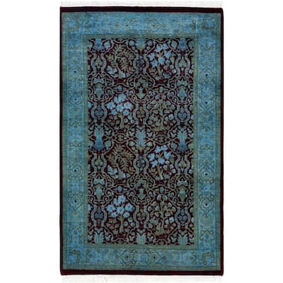 Overdyed One-of-a-Kind Hand-Knotted Area Rug - Red - 2' 8" x 4' 5"