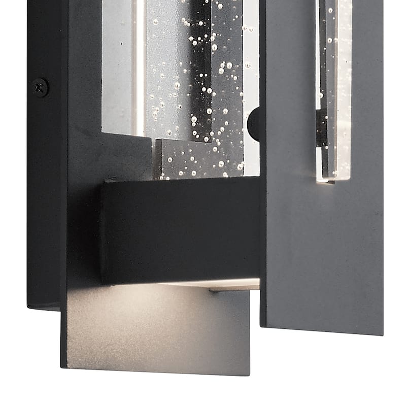 Kichler Lighting River Path Collection 2-light Textured Black Outdoor LED Wall Sconce