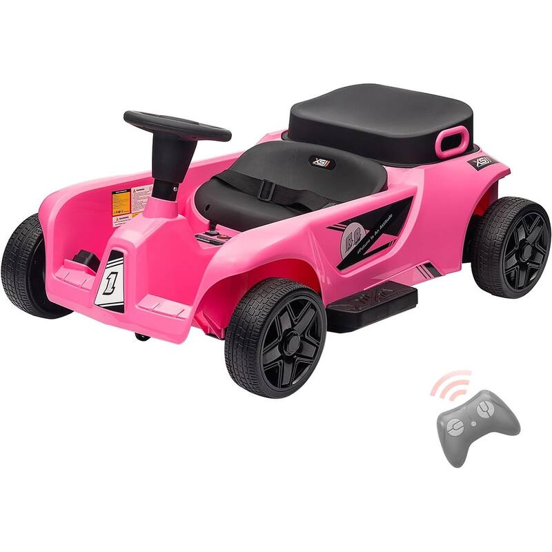 24V 2 Seaters 4-Wheelers Electric Ride On Toy for Kids, Two Driver Modes + Remote Control Modes - Pink