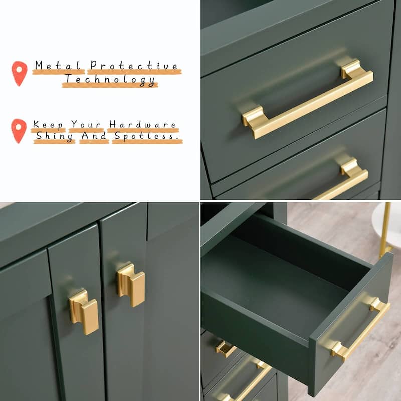 Prismora 48 in. Juniper Green Vanity with Countertop & Splash, Single Sink