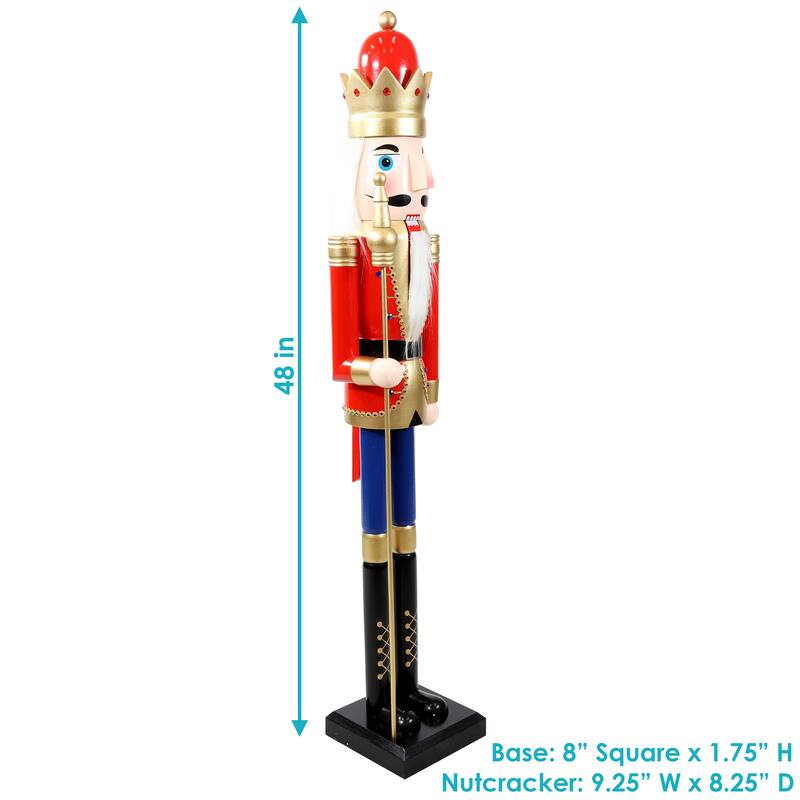 Arnold the Strong Indoor Christmas Nutcracker Statue - 48-Inch