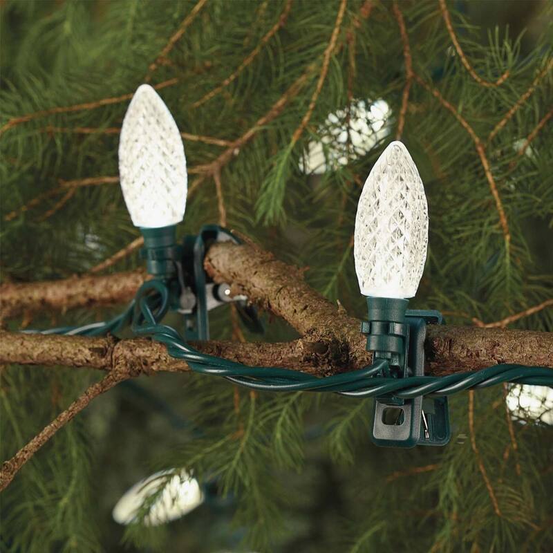 NOMA Quick Clip C9 LED Christmas String Lights, 66.8 Foot, 100 Multicolor Bulbs - 66.6