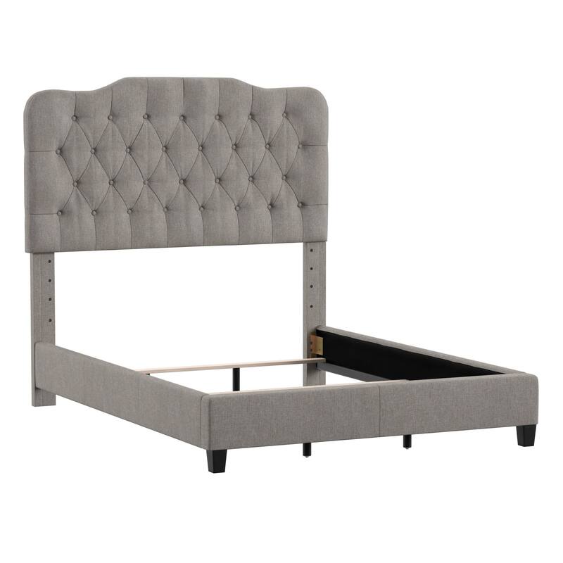Ginny Adjustable Diamond-tufted Camel Back Bed by iNSPIRE Q Classic