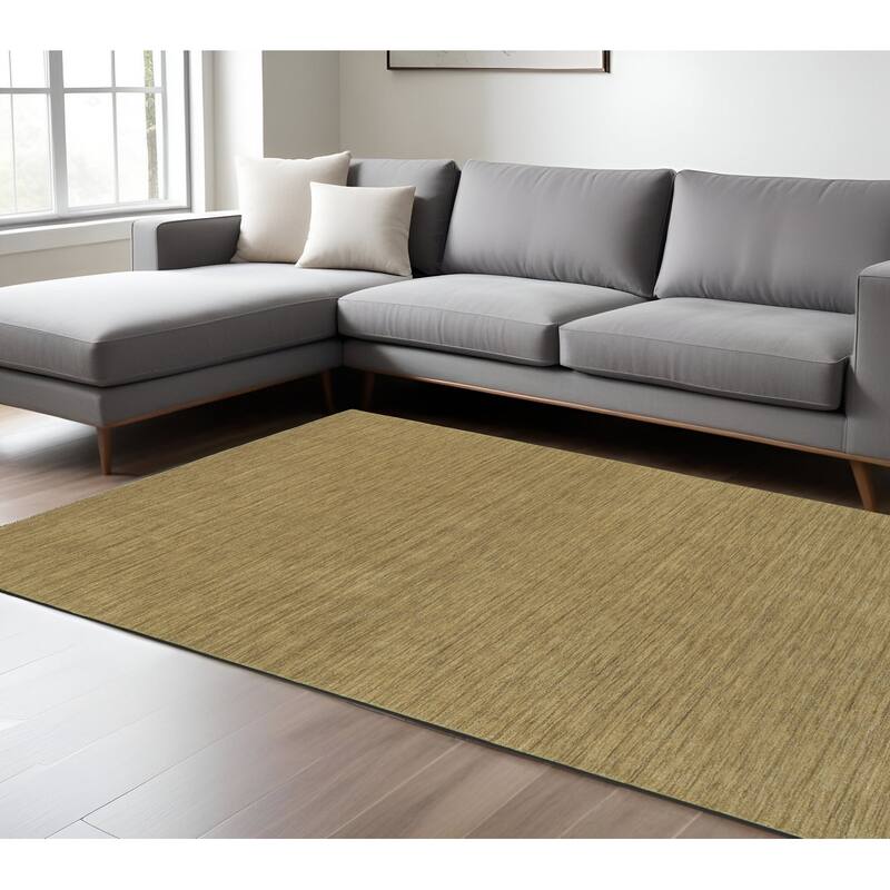 HomeRoots Solid Color Modern Rectangle Area Rug - 120.08 in. x 96.06 in.  x 0.59 in.