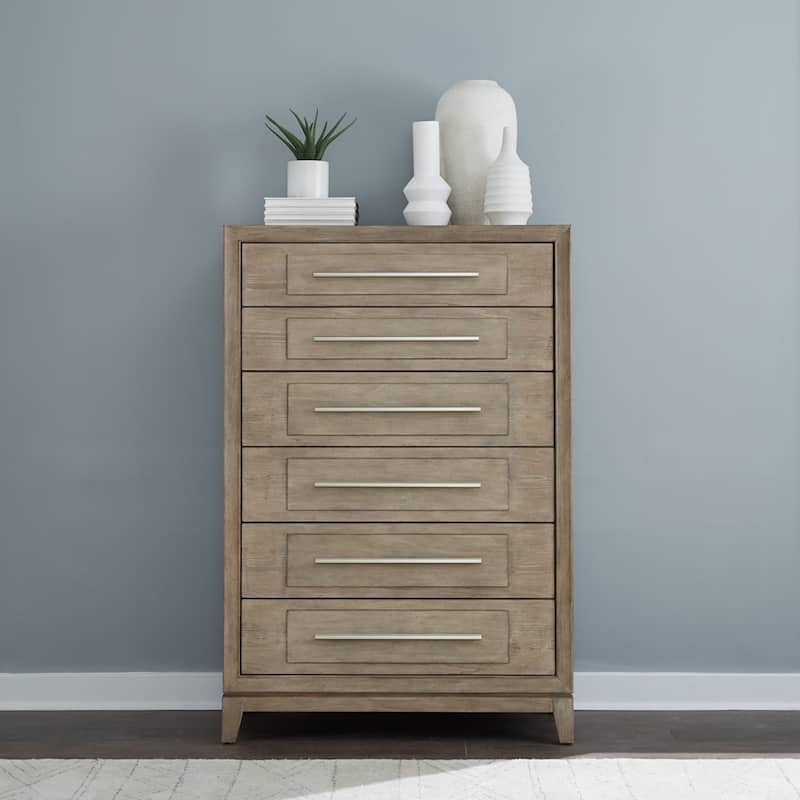 Liberty Furniture Brentwood Panel Bed Set with Dresser & Mirror, Chest - King or Queen