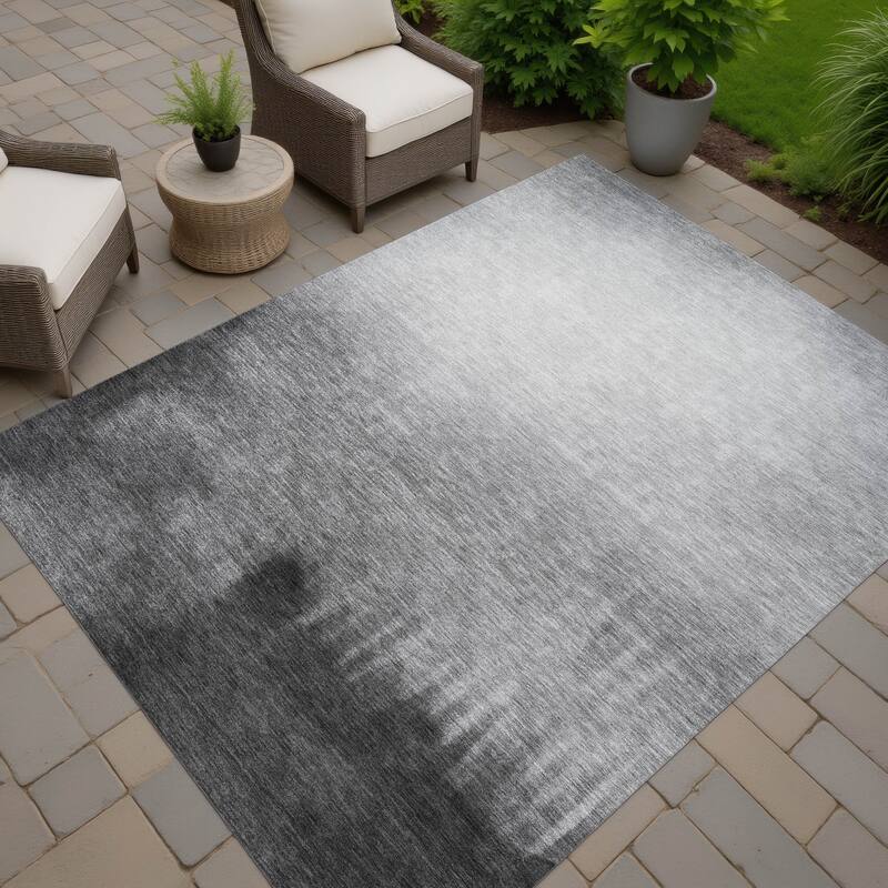 Machine Washable Indoor/ Outdoor Modern Dawn Chantille Rug