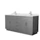 Option Dark Gray, Nickel Trim, White Cultured Marble Top