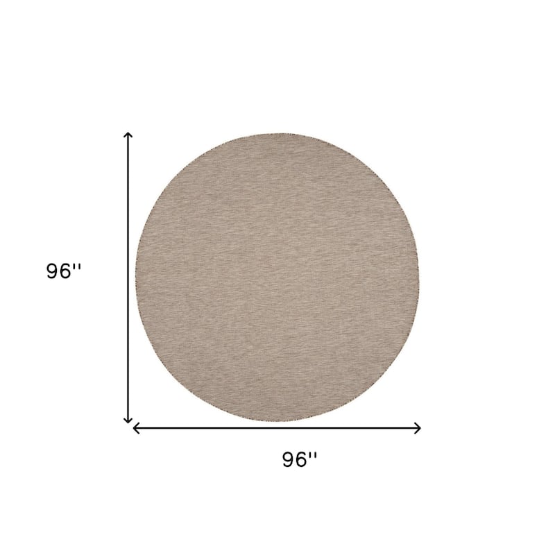 HomeRoots Contemporary Round Outdoor Rug - 8' Round