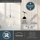preview thumbnail 4 of 7, Elsa Satin Nickel Coastal Capiz Shell Pendant Ceiling Light - 10.5-in W x 18-in H x 10.5-in D