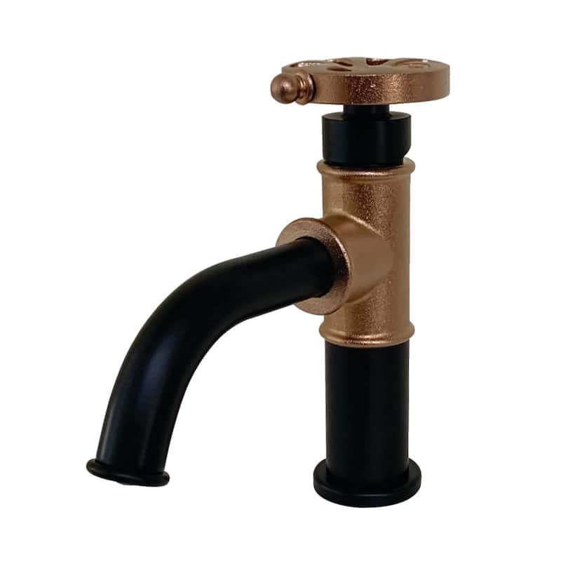 Kingston Brass Belknap 1.2 GPM Deck Mounted Single Hole Bathroom - Matte Black / Rose Gold