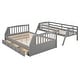preview thumbnail 7 of 37, Twin-over-Full Bunk Bed with Drawers，Ladder and Storage Staircase
