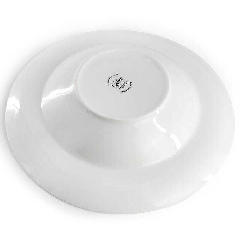 Gibson Home Great Essentials 2 Piece Fine Ceramic 20oz Entree Bowl Set in White