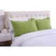 Porch & Den Manor Embroidered Pillow Sham (Set of 2) - Green - Standard