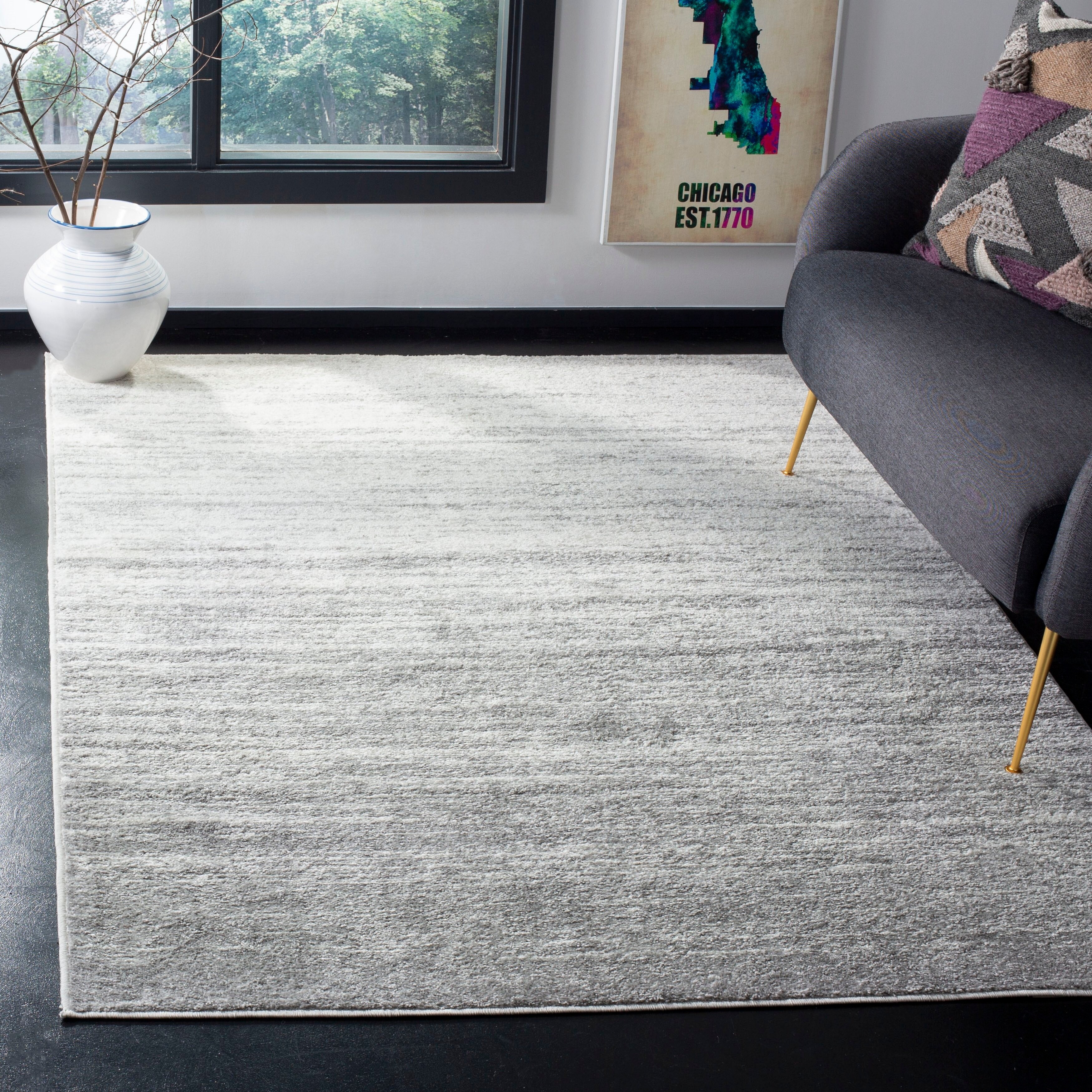 Safavieh Retro Modern Abstract Cream Grey Distressed Rug 8 9 X