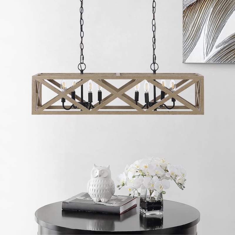 SAFAVIEH Lighting Naziha Pendant - 13"x36"x15.5-87.5" - Black - 36Wx13Dx64H