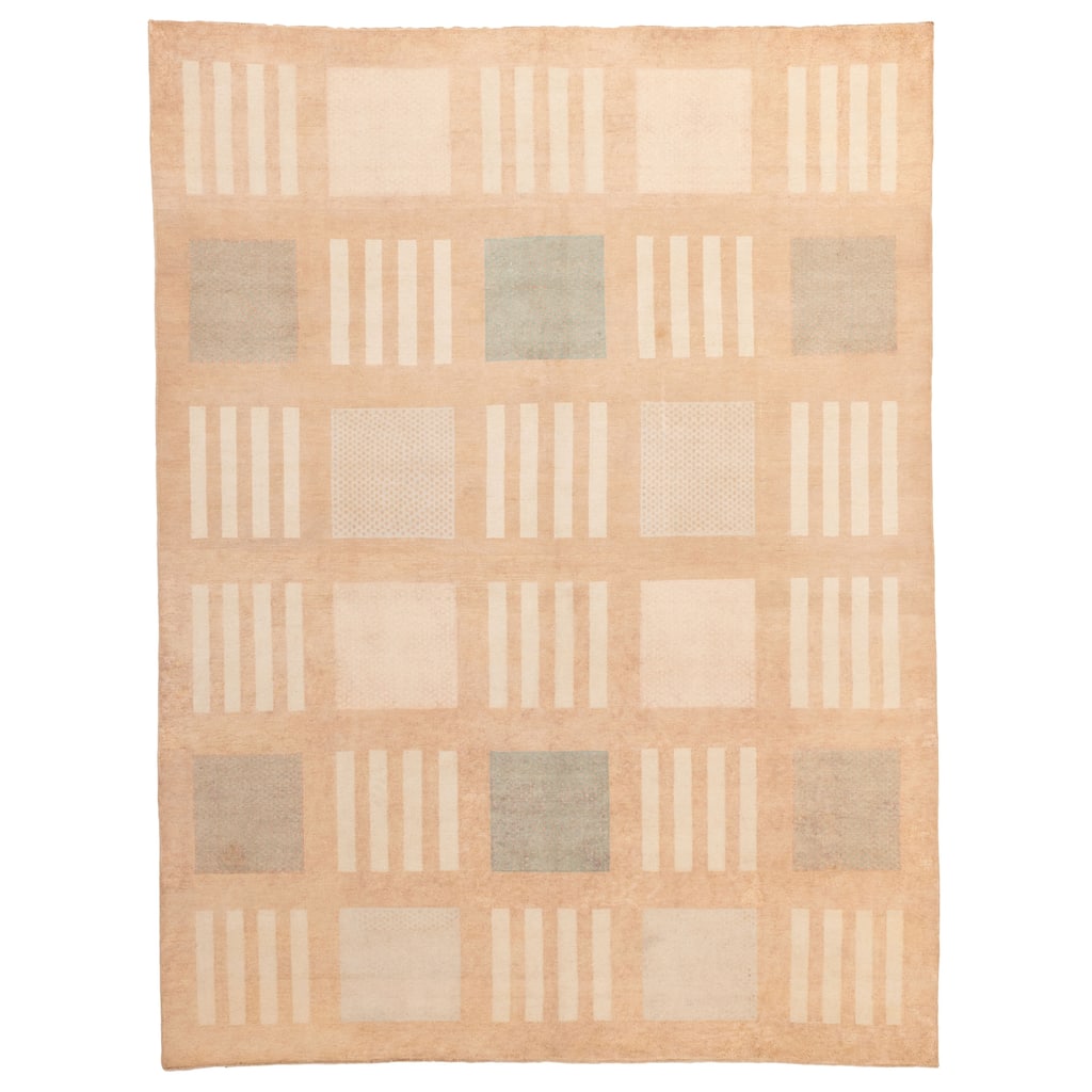 ECARPETGALLERY Hand-knotted Peshawar Ziegler Tan Wool Rug - 8'0 x 10'5