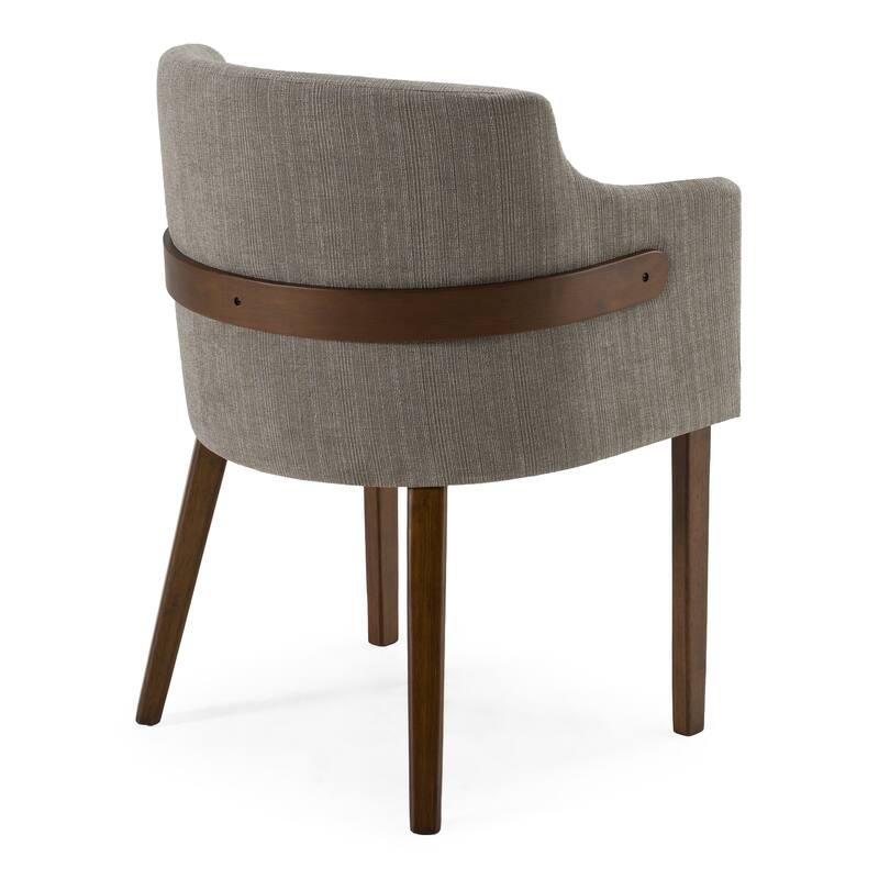 Modrest Jordan Modern Grey & Walnut Dining Chair (Set of 2)