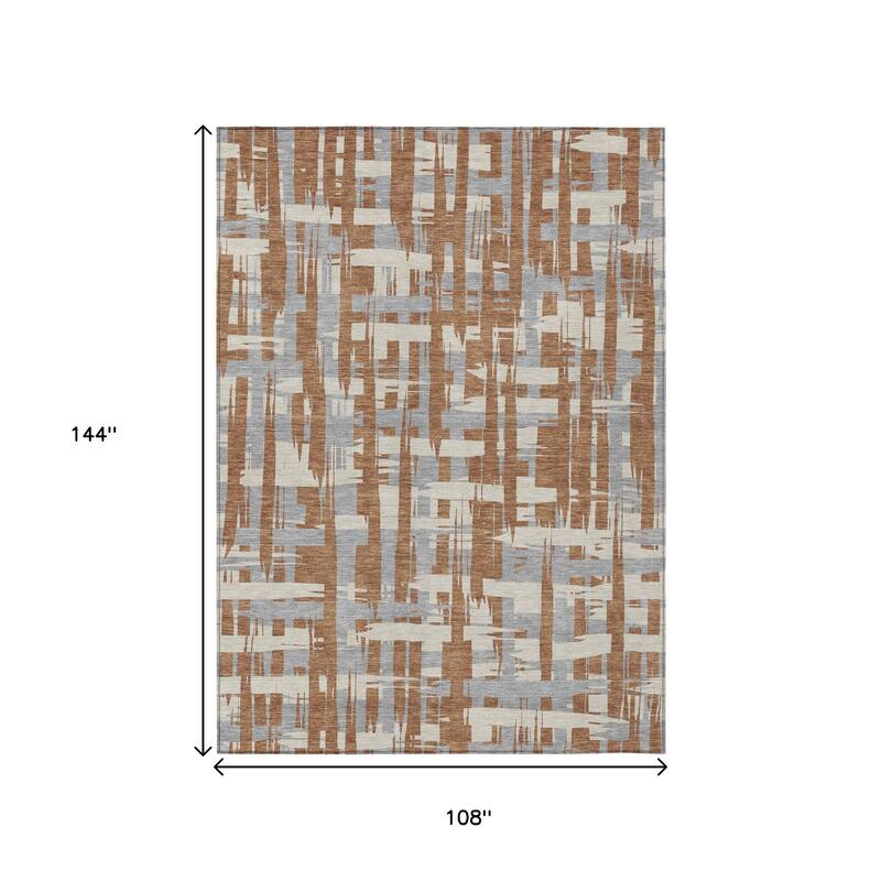 HomeRoots Striped Transitional Rectangle Outdoor Rug