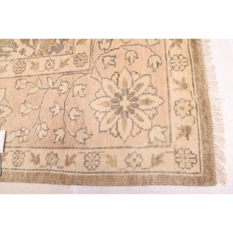 ECARPETGALLERY Hand-knotted Finest Oushak Brown, Olive Wool Rug - 7'11 x 9'11