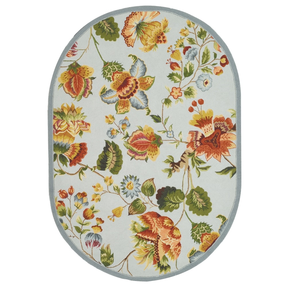 SAFAVIEH, Handmade Chelsea Jurendine French Country Floral Wool Rug