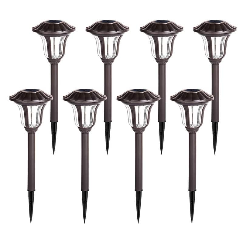 Solar Waterproof Cold White Pathway Lights 8 Pack - 8 Pack