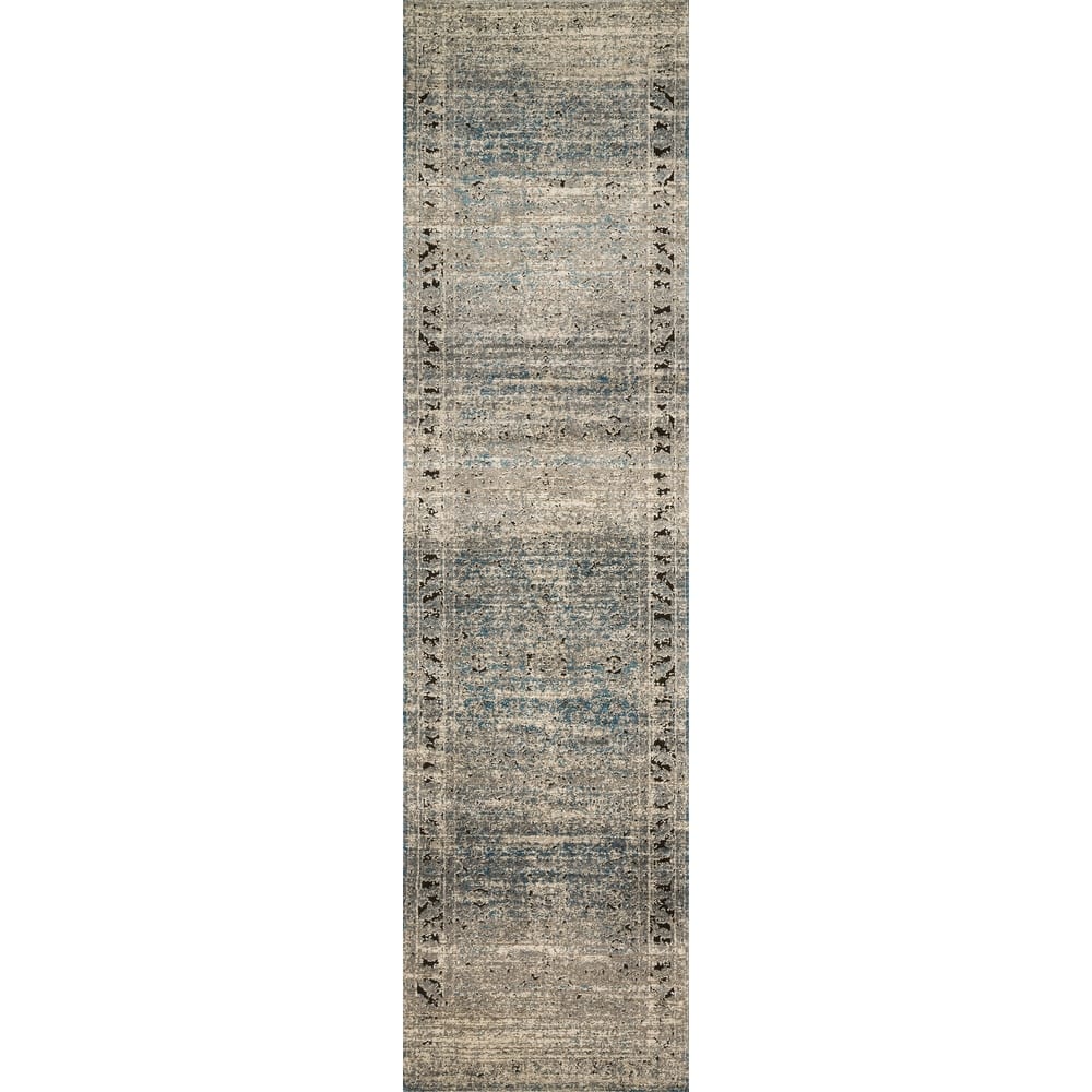 Alexander Home Carissa Distressed Floral Border Area Rug
