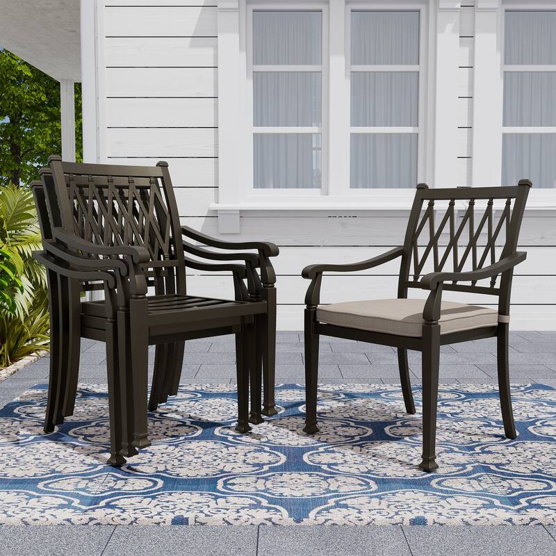8 - Person Rectangular Outdoor Dining Set with Cushions