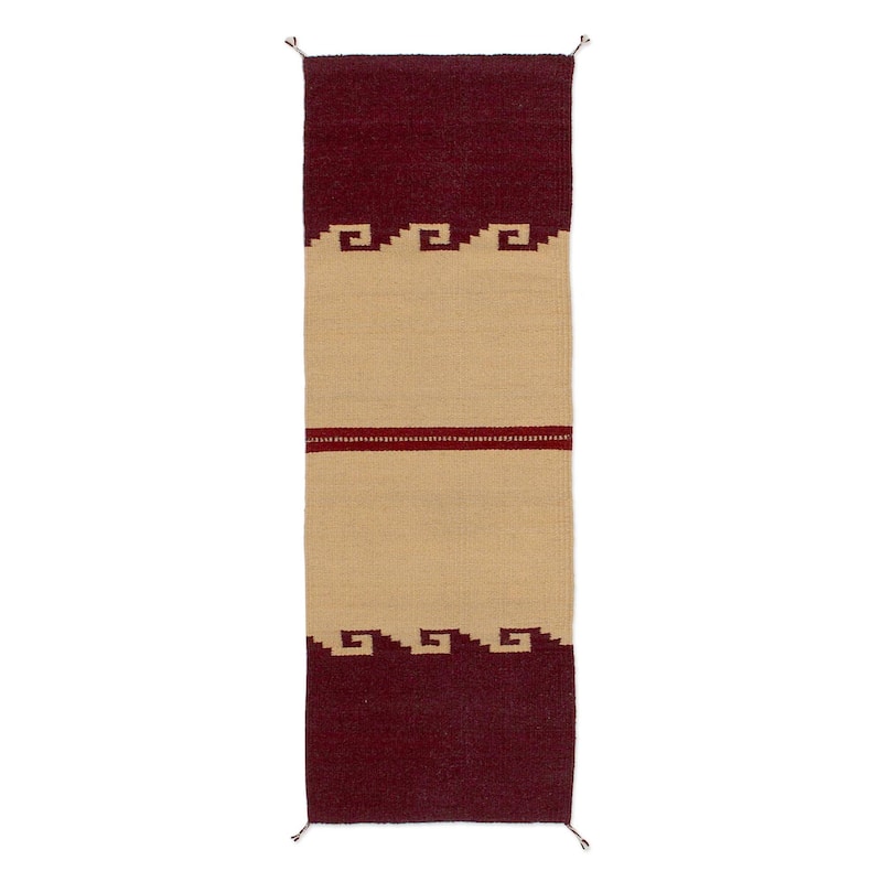 Handmade Ginger Waves table runner (Mexico)