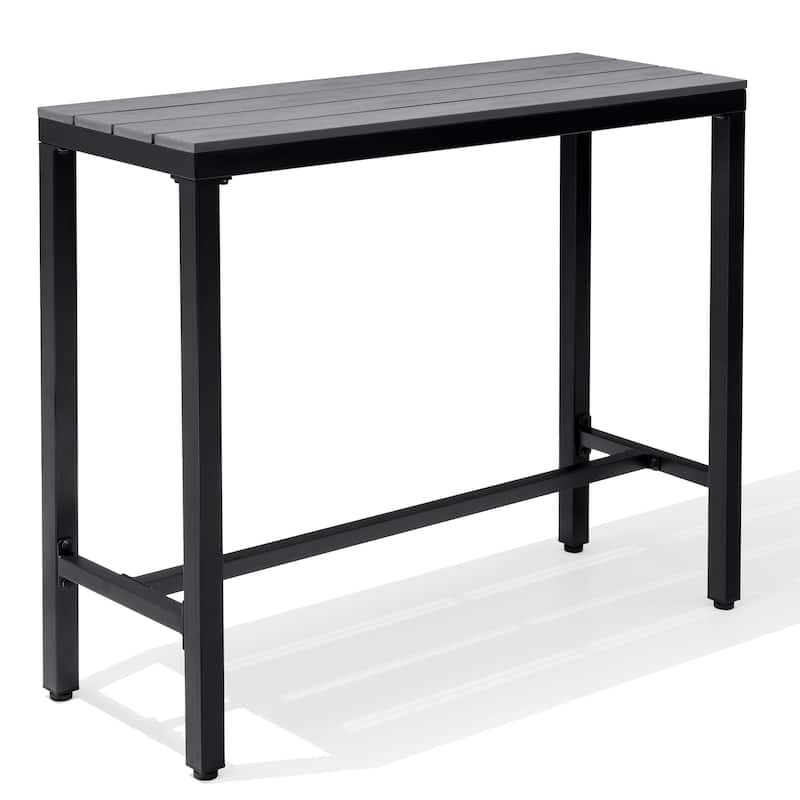 Crestlive Products Patio Outdoor Bar Table Rectangle Pub Table