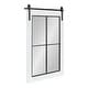 preview thumbnail 39 of 41, Kate and Laurel Cates Windowpane Framed Wall Mirror 22x37 - White