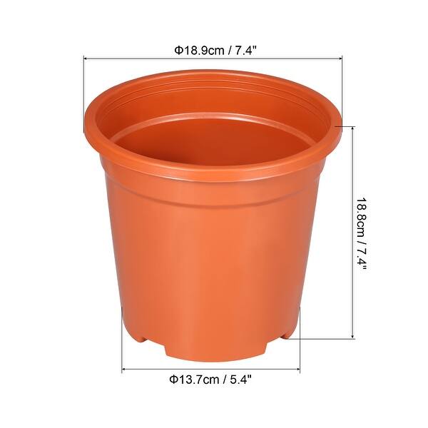 5pcs Plastic Plant Pot with Hole Home Garden Flower Planter Container Red Bed Bath & Beyond