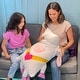preview thumbnail 2 of 3, Shamzees: Unicorn - White & Purple - Plush Pillow Cover