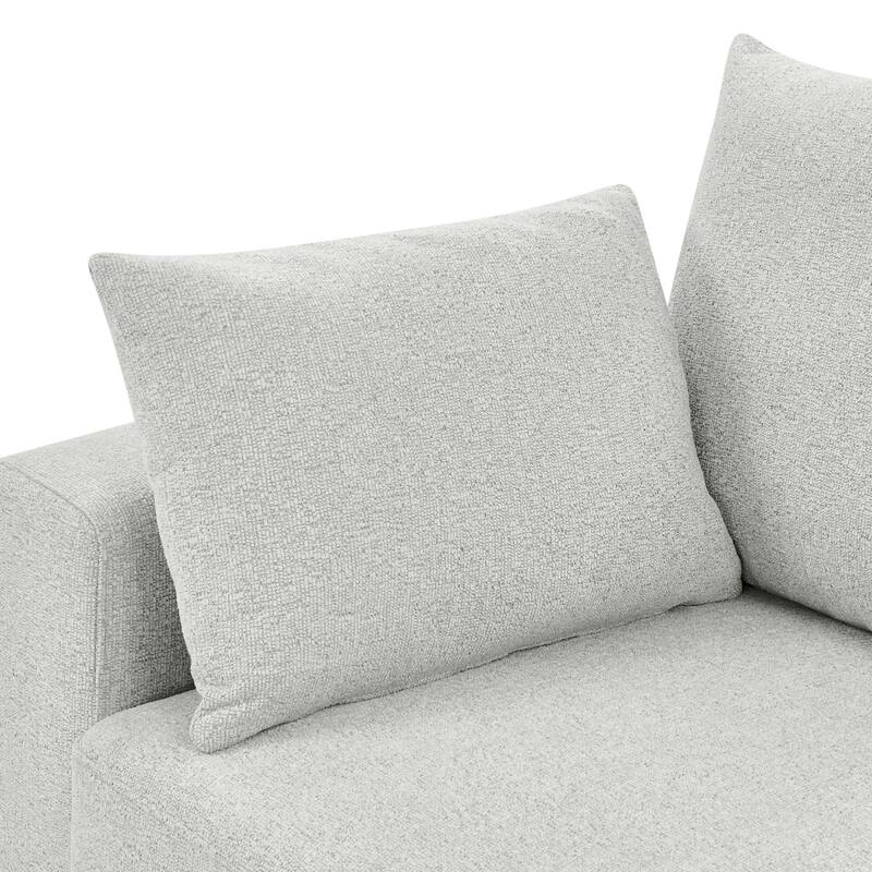 78" Modern Upholstered 2-seater Sofa with 2 Throw Pillows