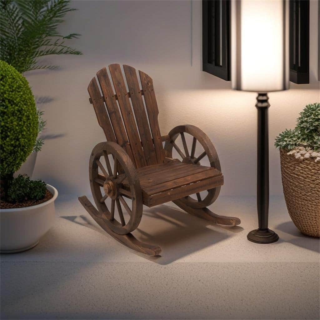 Outsunny Wooden Rocking Chair