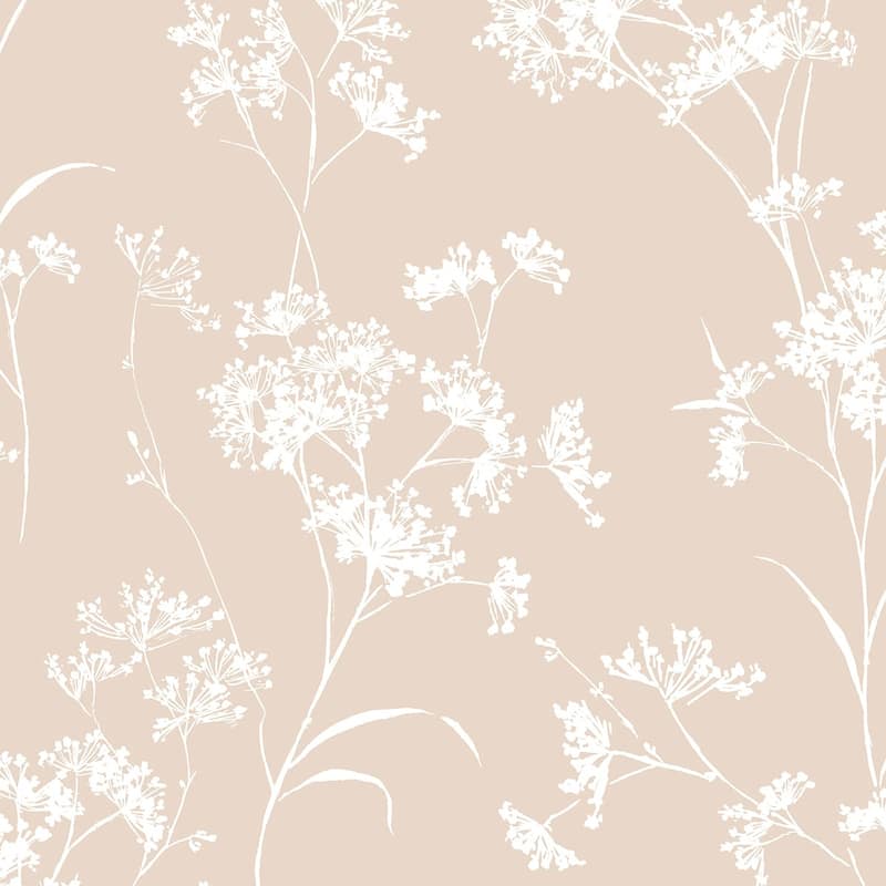 Luxe Haven Floral Mist Peel and Stick Wallpaper - 20.5 in. W x 18 ft. L - Peach Petal