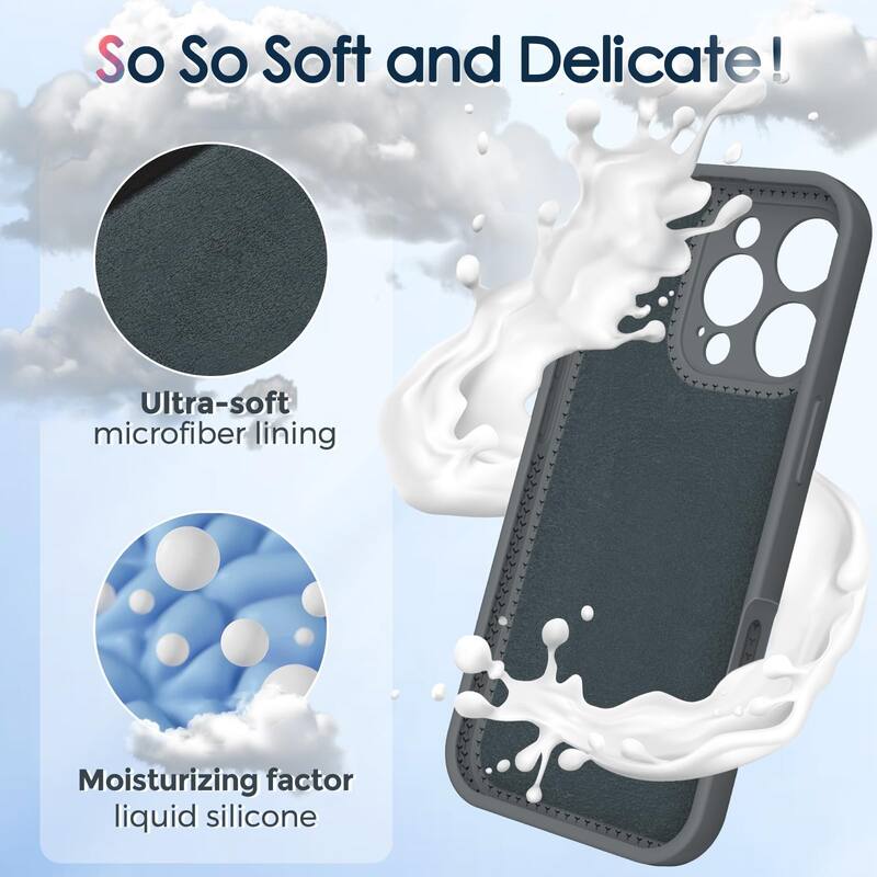 iPhone 16 Pro Max Case, Liquid Silicone,Moisturizing Factor,Extreme Soft Slim Phone Case with Stand Compatible with MagSafe 6.9"