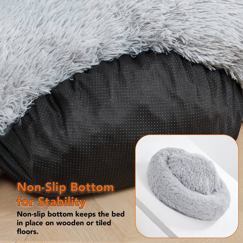 Deconovo Calming Donut Pet Bed OEKO-TEX Plush Washable